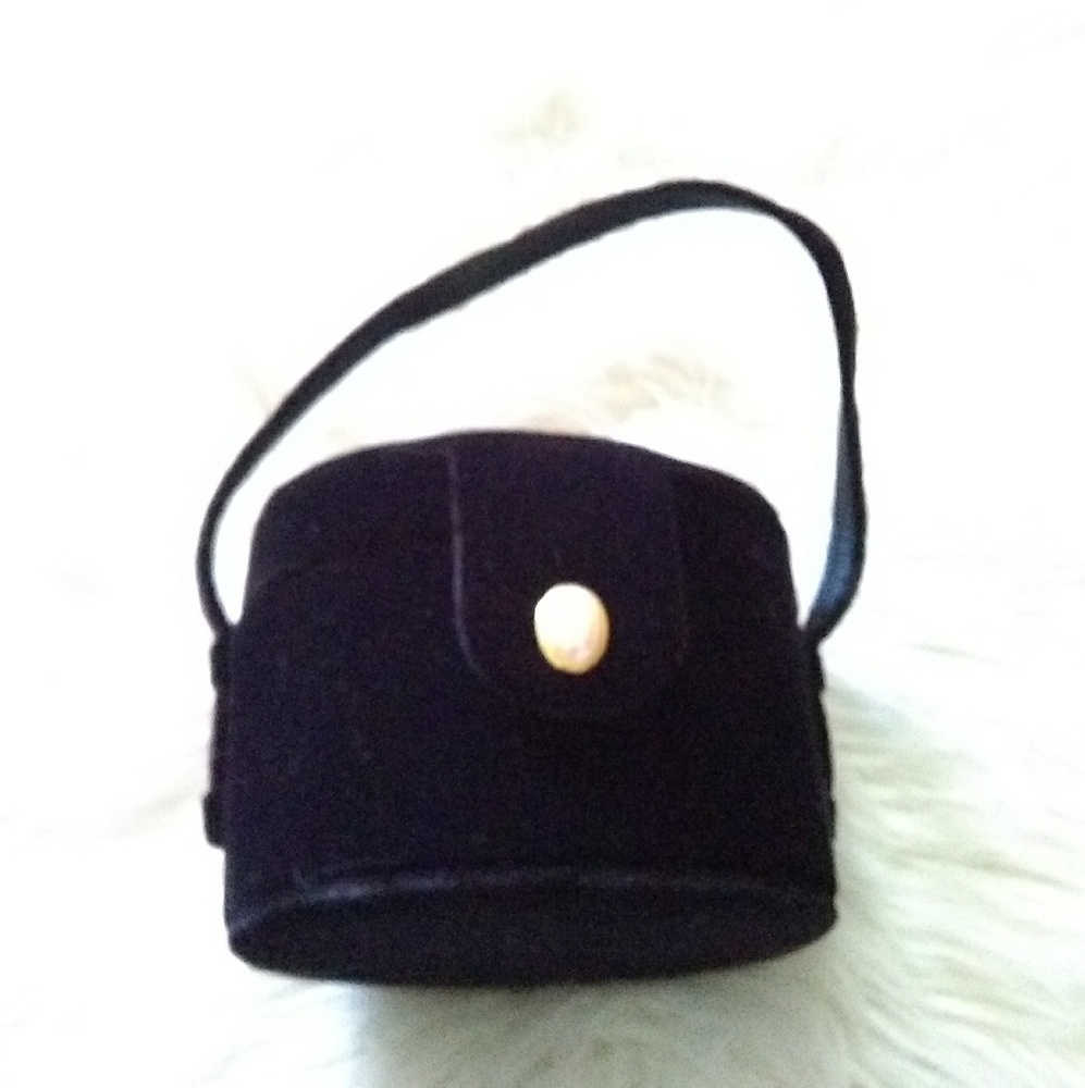 Vanessa VTG velvet gold fancy mini bag - Picture 3 of 8